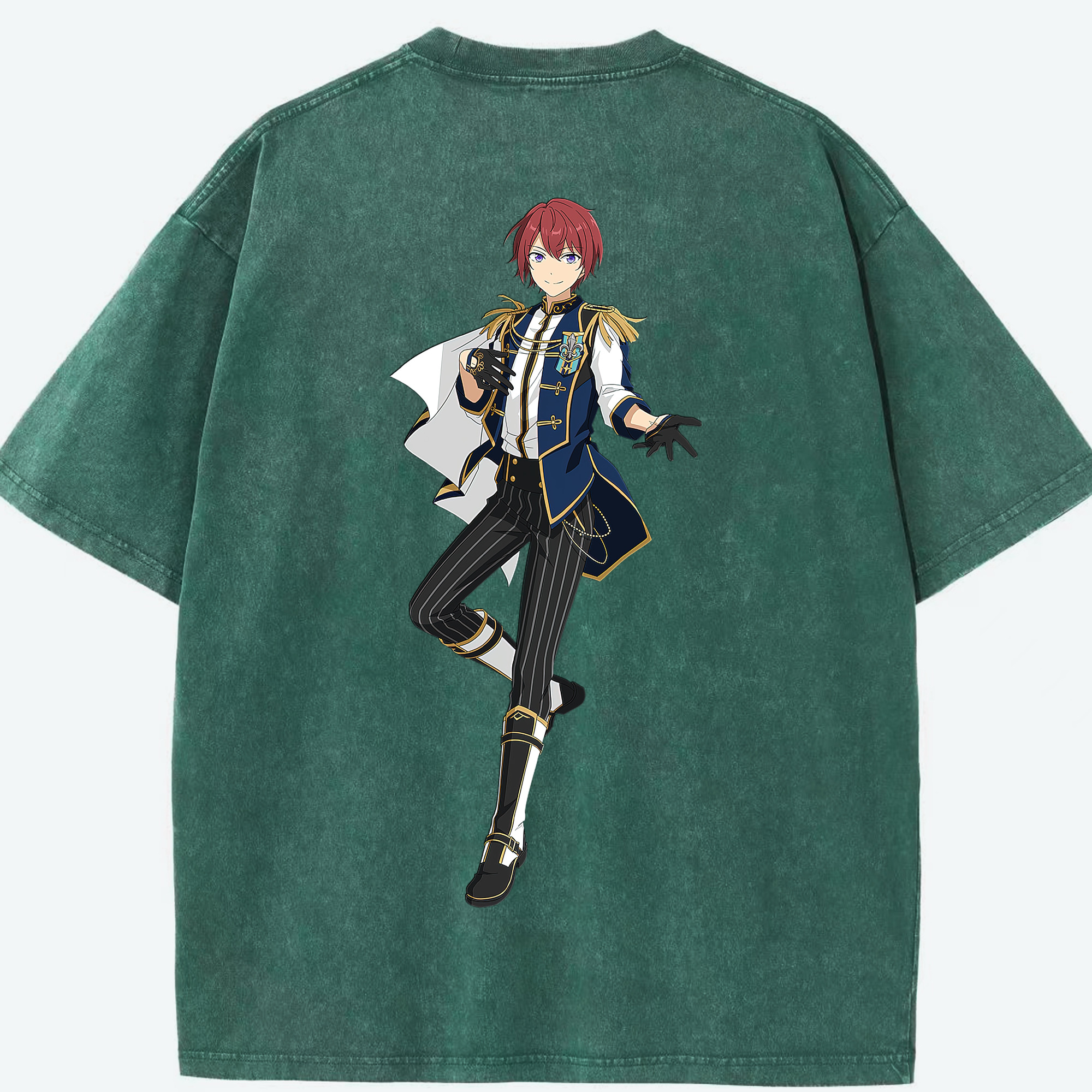 （画像用） あんさんぶるスターズ! Ensemble Stars 綿100% ヴィンテージ風 半袖Tシャツ（背面プリント）